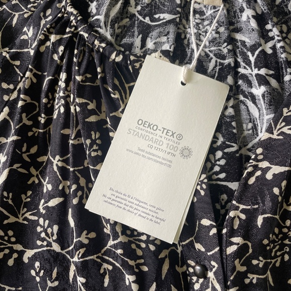 Sézane Merry Dress in Black & Ecru Floral Print - Picture 15 of 15
